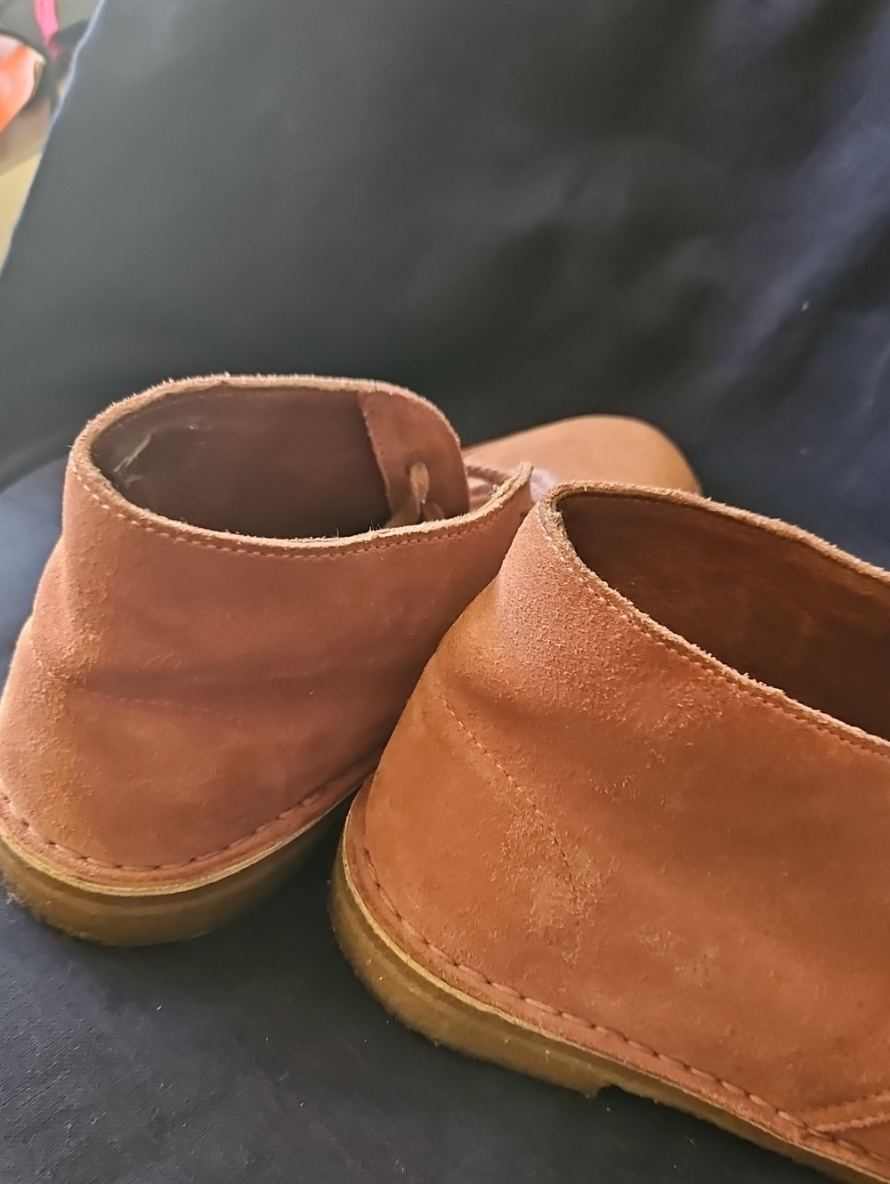 Womans Pink Suede Chukka Boots - Classic Lace-Up Style - Picture 3 of 5